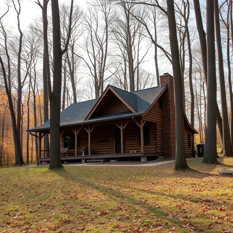 Log cabin on Kentucky woodland property
